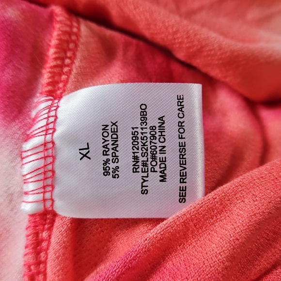 Olive & Oak Pink and Orange Tie-Dye Sleeveless Maxi Dress, Sz XL, NWT! - Picture 8 of 9